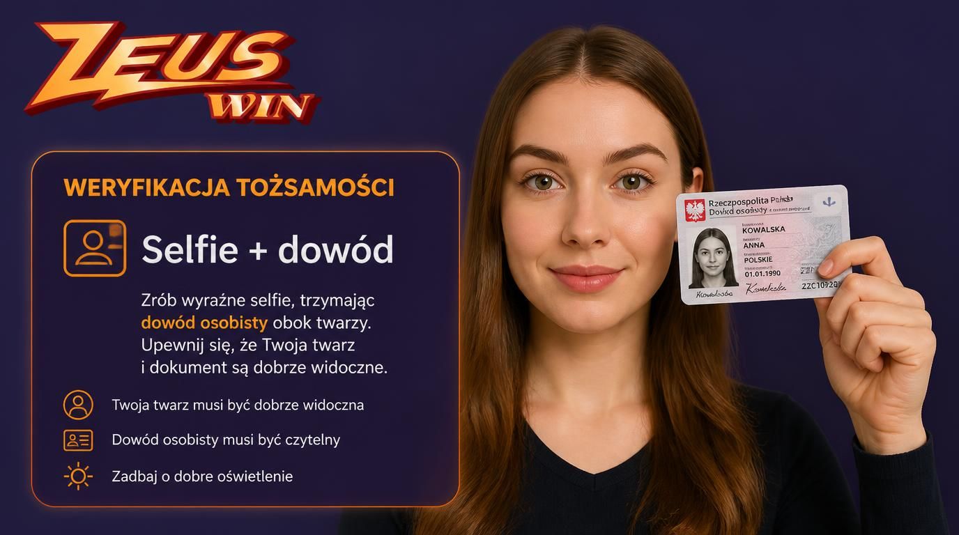 Selfie z dokumentem tożsamości w procesie weryfikacji.