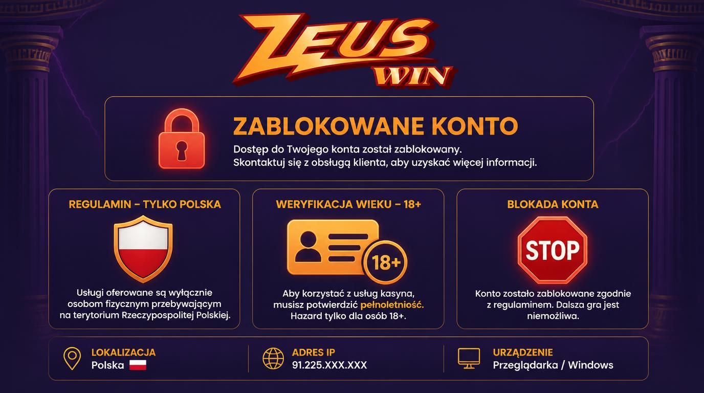 Powody blokady rejestracji lokalizacja, wiek, poprzednie konto